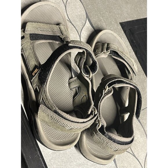 Teva Sandals Mens Size 13‎ Gray Leather Hiking Adjustable - Picture 1 of 7